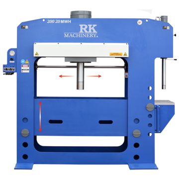 RK 200/20 Ton H Frame Press/Broach Press With Powered Movable Workhead
