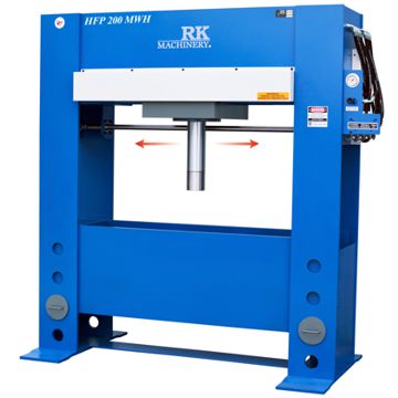 RK 200 Ton Hydraulic H Frame Press With Powered Moveable Head