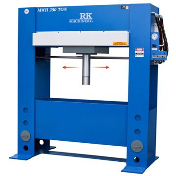 RK 250 Ton Hydraulic H Frame Press With Powered Moveable Head